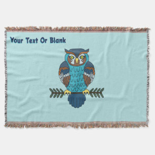 Nordic Folk Art Owl Decke