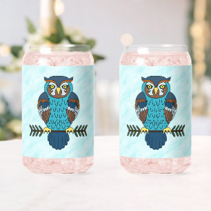Nordic Folk Art Owl Dosenglas