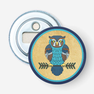Nordic Folk Art Owl Flaschenöffner