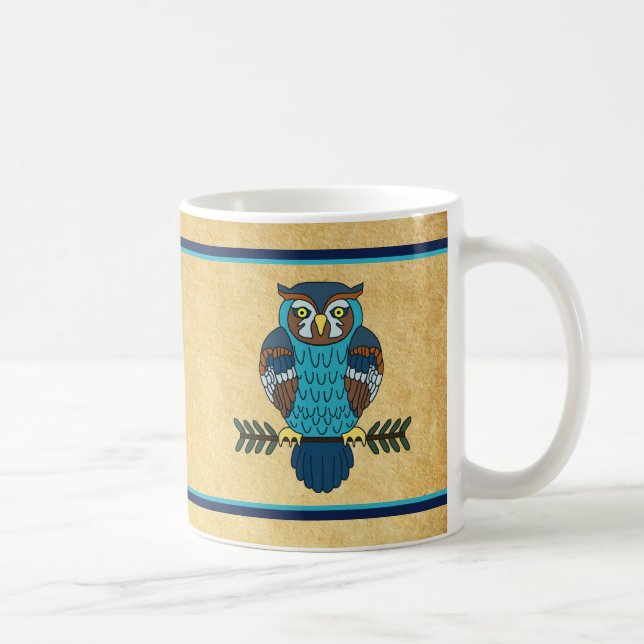 Nordic Folk Art Owl Kaffeetasse (Rechts)
