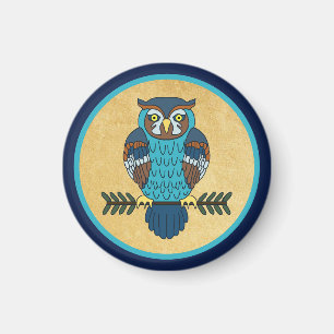 Nordic Folk Art Owl Magnet