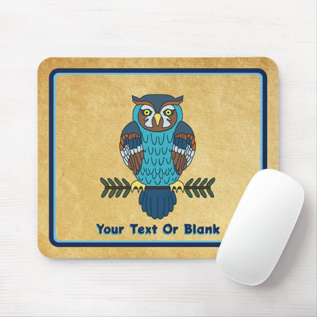 Nordic Folk Art Owl Mousepad (Mit Mouse)