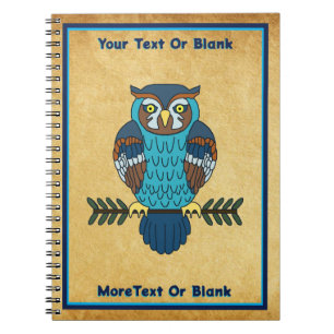 Nordic Folk Art Owl Notizblock