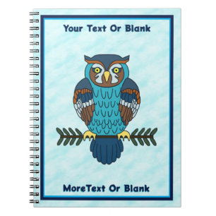 Nordic Folk Art Owl Notizblock