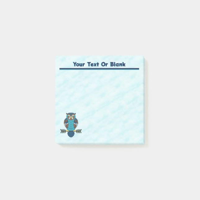 Nordic Folk Art Owl Post-it Klebezettel (Vorderseite)