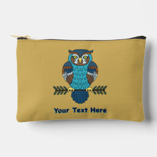 Nordic Folk Art Owl Zubehörtasche