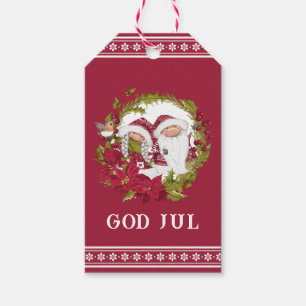 Nordic Gnome   God Jule   Norwegische Weihnachten Geschenkanhänger