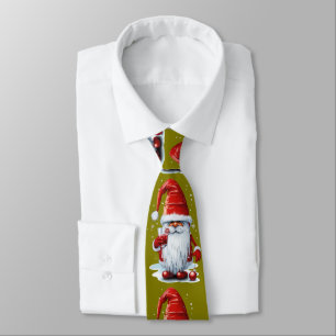 Nordic Gnome mit einem Glas Granatapfelsaft Krawatte