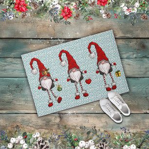 Nordic Gnomes Mistletoe Pattern Fußmatte