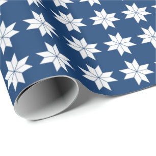 Nordic Holiday Star Wrapping Paper Geschenkpapier