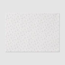 Nordic Light Tan Christmas Trees White Seidenpapier