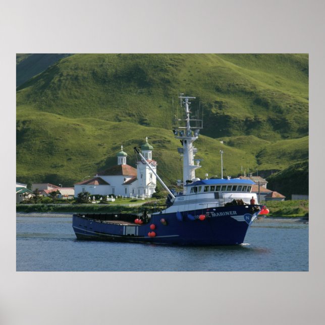 Nordic Mariner, Crab Boat im niederländischen Hafe Poster (Vorne)