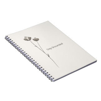 Nordic Minimal Nature Notebook - Stay Grounded Notizblock