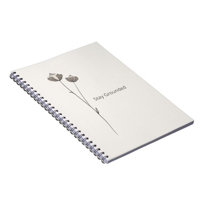 Nordic Minimal Nature Notebook - Stay Grounded Notizblock (Rechte Seite)