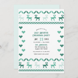 Nordic Minze Ugly Sweater Christmas Party Einladung
