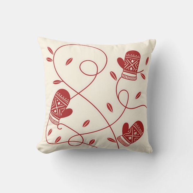 Nordic Mitten Pattern Cushion Kissen (Vorderseite)