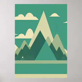 Nordic Mountain Abstrakt Wall Art Poster