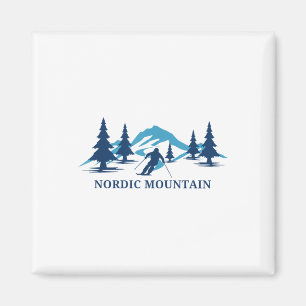 Nordic Mountain Wisconsin Skigebiet Skifahren Skif Magnet