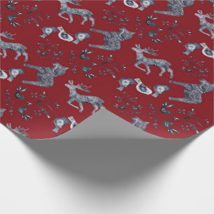 Nordic Muster Weihnachtswrapping Paper Geschenkpapier