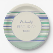 Nordic Pastel Stripes Muster Geburtstag