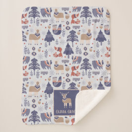 Nordic Pattern Personalisiert skandinavisch Sherpadecke