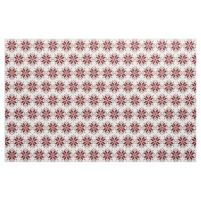Nordic Pixel Snowflake Weihnachtsmuster Stoff (Fat Quarter (45,7 x 55,9 cm))