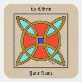 Nordic Protection from Witchcraft Bookplate Quadratischer Aufkleber