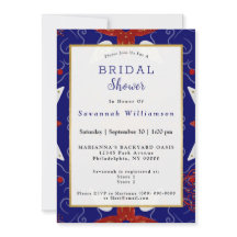 Nordic Red Blue Gold White Brautparty