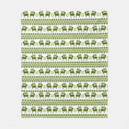 Nordic Rentier & Snowflakes Fleecedecke