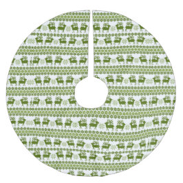 Nordic Rentier & Snowflakes Polyester Weihnachtsbaumdecke