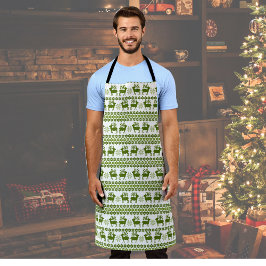 Nordic Rentier & Snowflakes Schürze