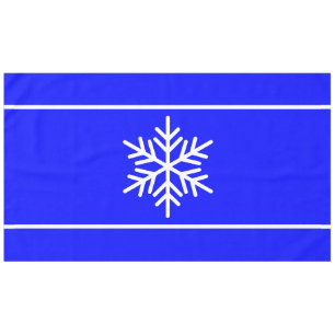 Nordic Royal Blue White Snowflake Streifen Tischdecke