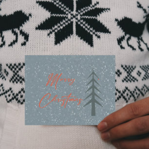 Nordic Sage Green Christmas Tree individuell anpas Feiertagskarte