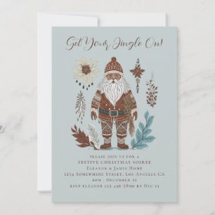 Nordic Santa Merry Weihnachten Einladung