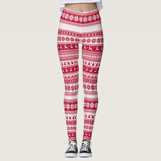 Nordic - Skandinavien - Weihnachten Leggings (Vorderseite)