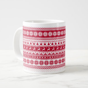 Nordic - skandinavischer Weihnachtsjumbo MugV2 Jumbo-Tasse
