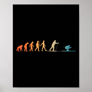 Nordic Ski Art Men Snowboard Skifahren Lo Poster