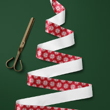 Nordic Snowflake Muster in Rot und Weiß