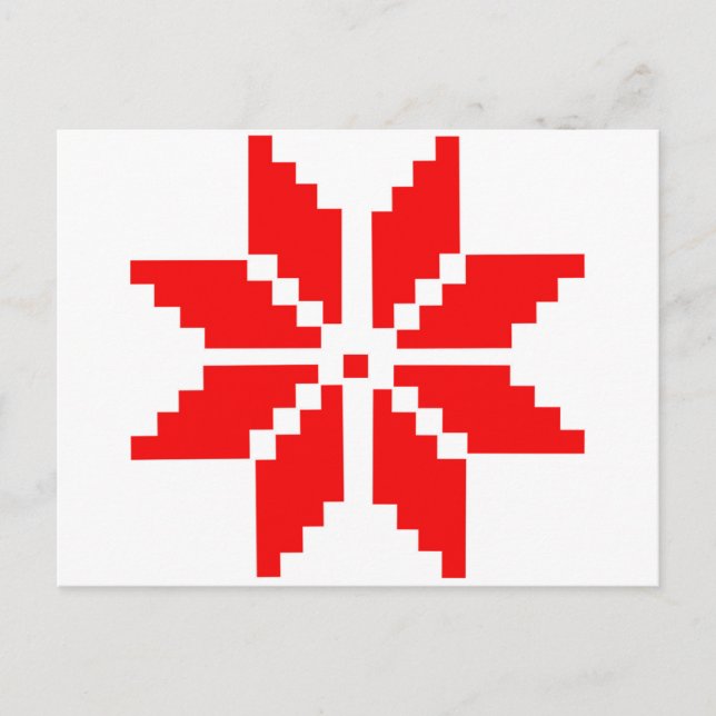 Nordic Snowflake Postkarte (Vorderseite)