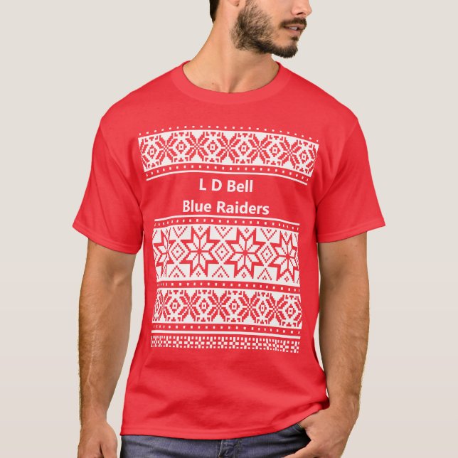 Nordic Snowflake Rentier Ugly Christmas Sweater T-Shirt (Vorderseite)