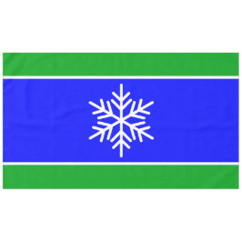 Nordic Snowflake Royal Blue Kelly Green Streifen Tischdecke