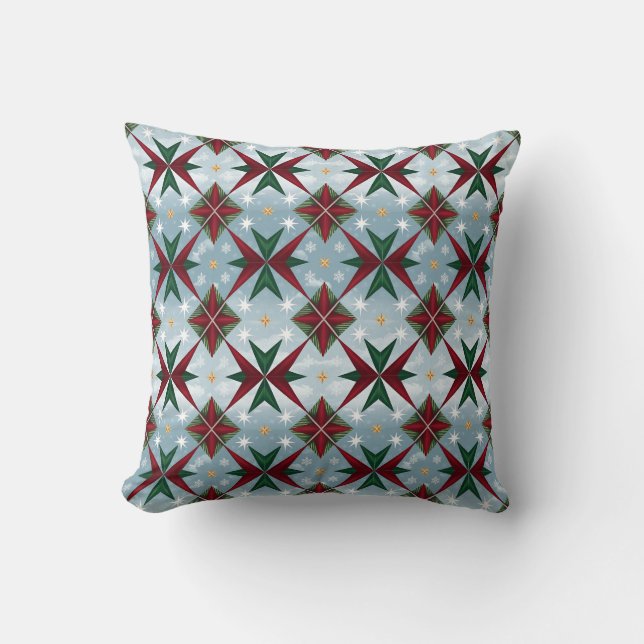 Nordic Star Pattern Duvet Cover & Pillow Set Kissen (Vorderseite)