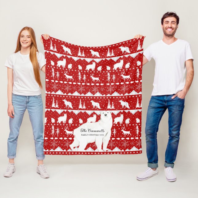 Nordic Sweater Polar Bären Tiere Weihnachten Fleecedecke (Beispiel)