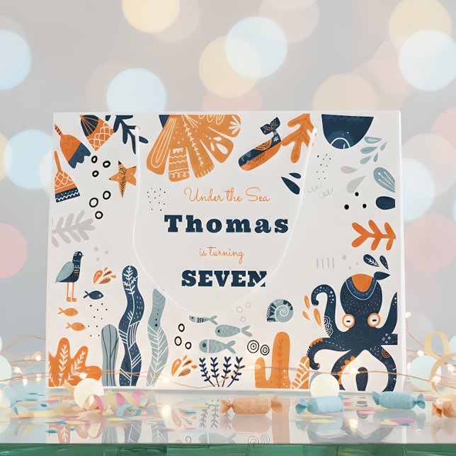 Nordic Under Sea Kindergeburtstag Große Geschenktüte (Von Creator hochgeladen)