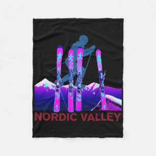 Nordic Valley Skifahren Retro 90er Nordic Valley S Fleecedecke