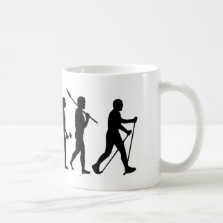 Nordic Walking Evolutionstheorie des Gehens Kaffeetasse