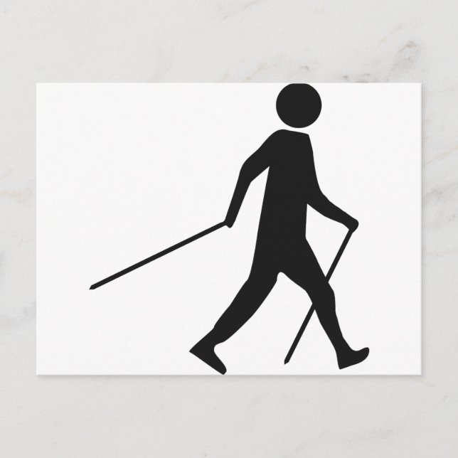 Nordic Walking Ikone Postkarte (Vorderseite)