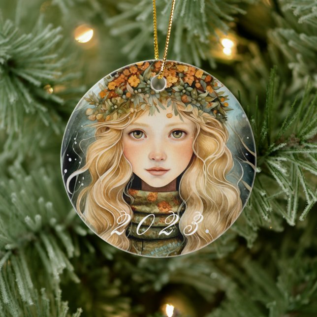 Nordic Weihnachten Goddess Ornament mit individuel (Baum)
