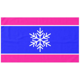 Nordic White Snowflake Alpin Rosa Streifen Tischdecke