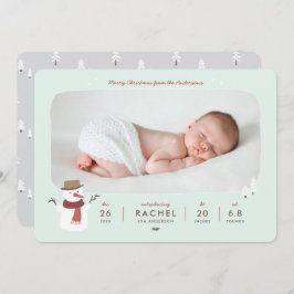 Nordic Winter New Baby First Christmas Holiday Feiertagskarte